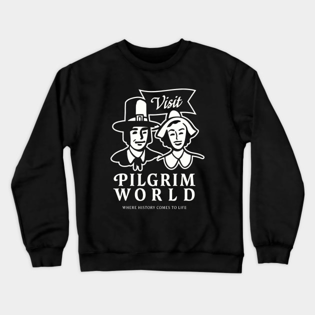 Visit Pilgrim World Crewneck Sweatshirt by sombreroinc